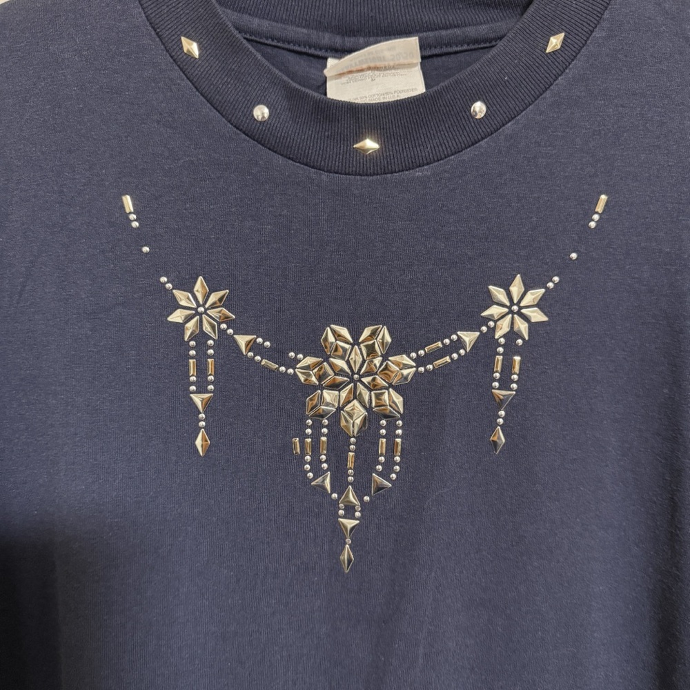 Vintage 90s embellished crop tee - Picture 2 of 6